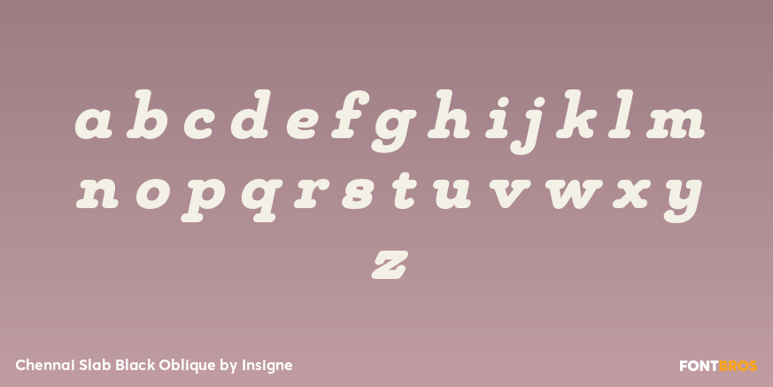Chennai Slab Black Oblique Font Poster #3