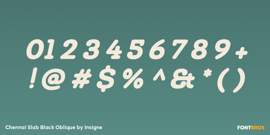 Chennai Slab Black Oblique Font Poster #4
