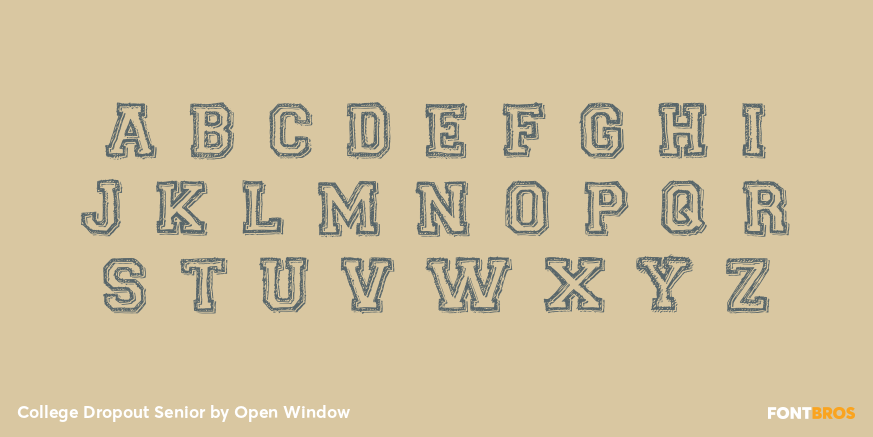College Dropout Senior Font Poster #1