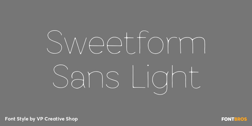 Sweetform Sans Light Poster