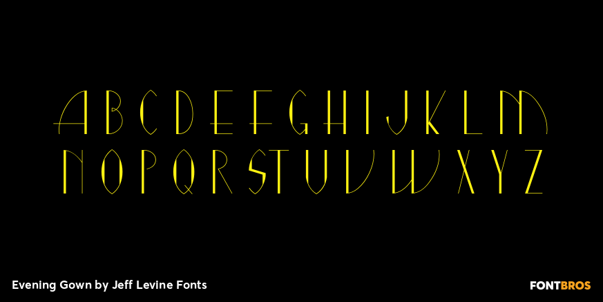 Evening Gown Font Poster #2