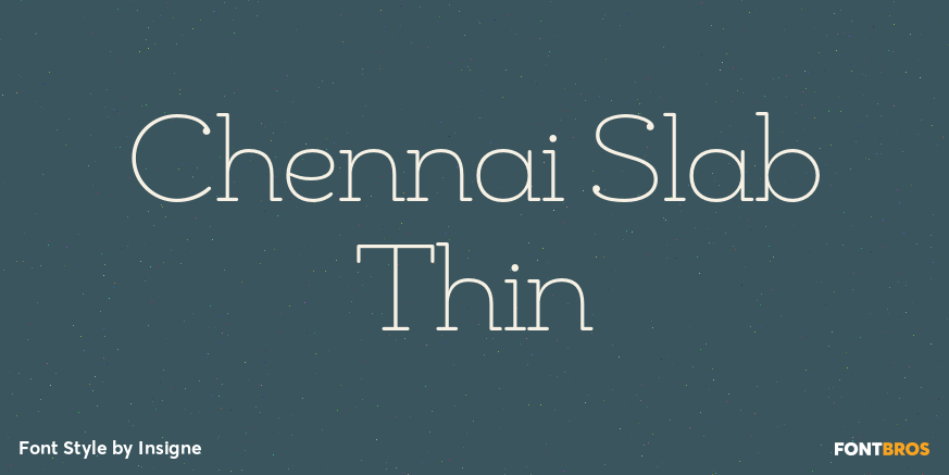 Chennai Slab Thin Font Poster #1