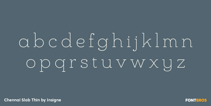 Chennai Slab Thin Font Poster #1