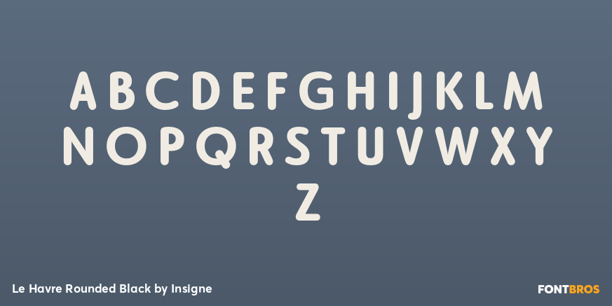 Le Havre Rounded Black Font Poster #2