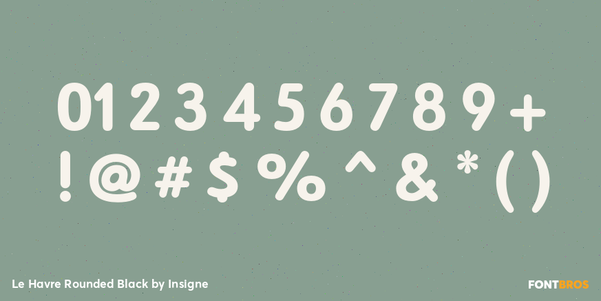 Le Havre Rounded Black Font Poster #4