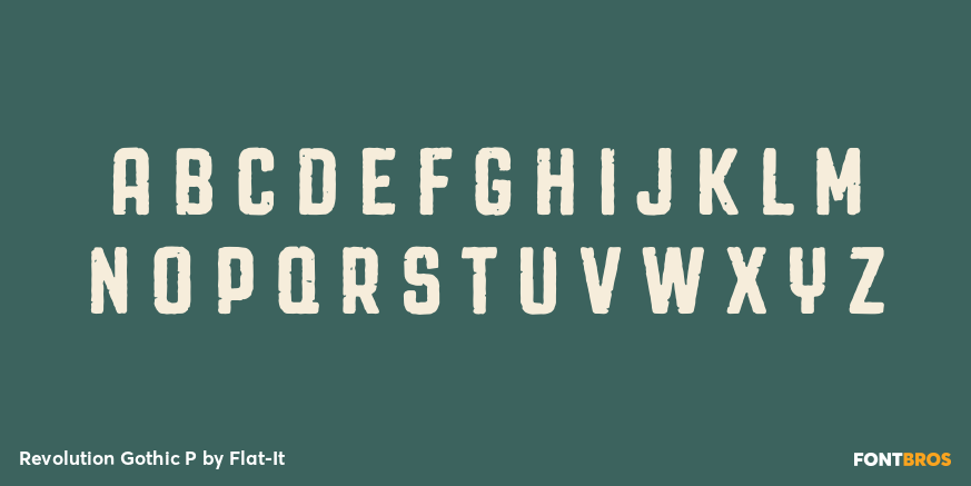 Revolution Gothic P Font Poster #1