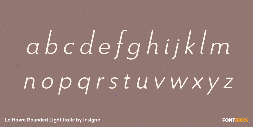 Le Havre Rounded Light Italic Font Poster #3
