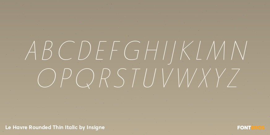 Le Havre Rounded Thin Italic Font Poster #2