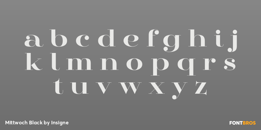 Mittwoch Black Font Poster #3