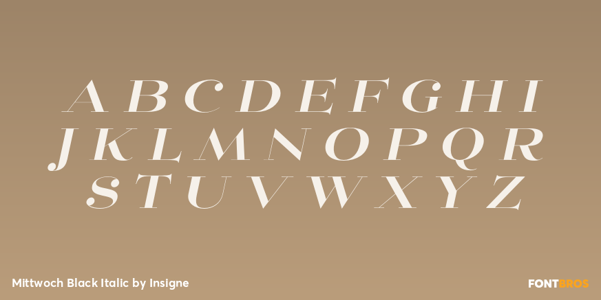 Mittwoch Black Italic Font Poster #2