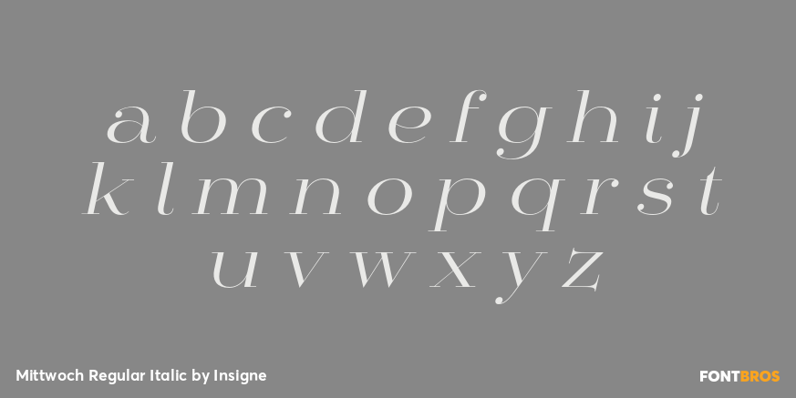 Mittwoch Regular Italic Font Poster #3