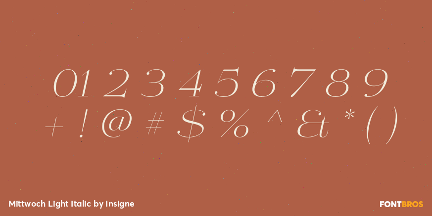 Mittwoch Light Italic Font Poster #4