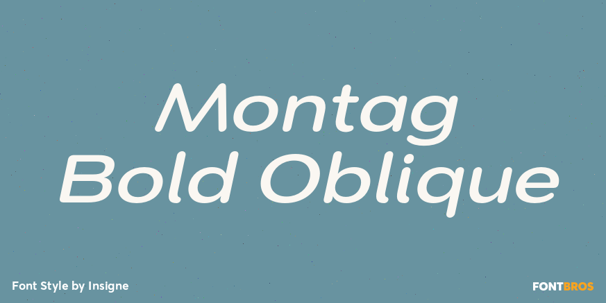 Montag Bold Oblique Font Poster #1