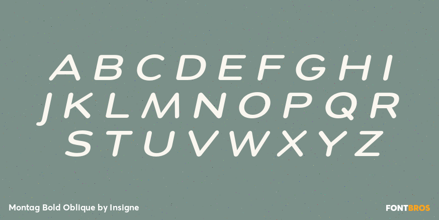 Montag Bold Oblique Font Poster #2