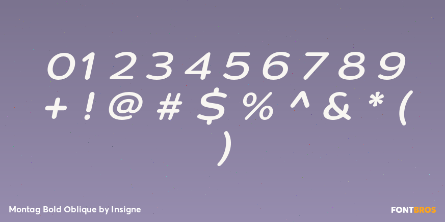 Montag Bold Oblique Font Poster #4