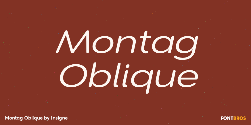 Montag Oblique Font Poster #1