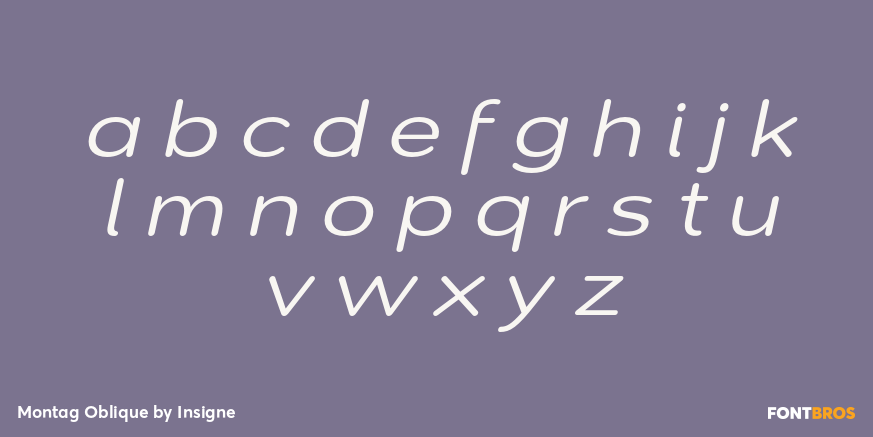 Montag Oblique Font Poster #3
