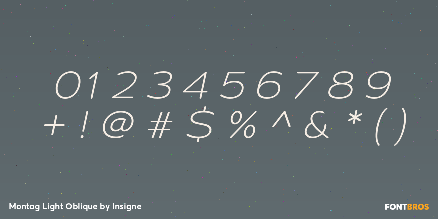 Montag Light Oblique Font Poster #4