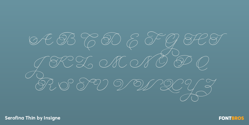 Serofina Thin Font Poster #2