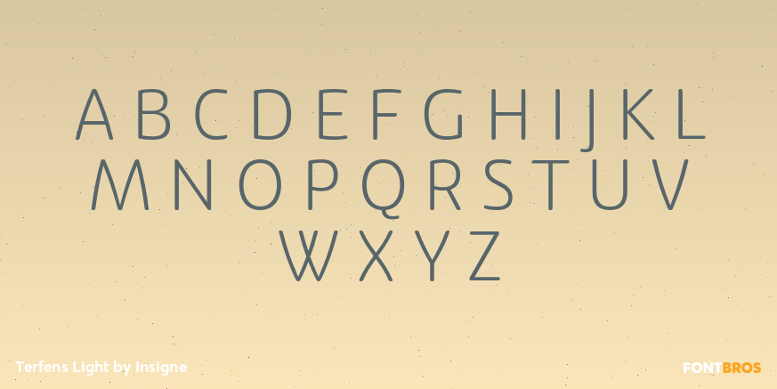 Terfens Light Font Poster #2