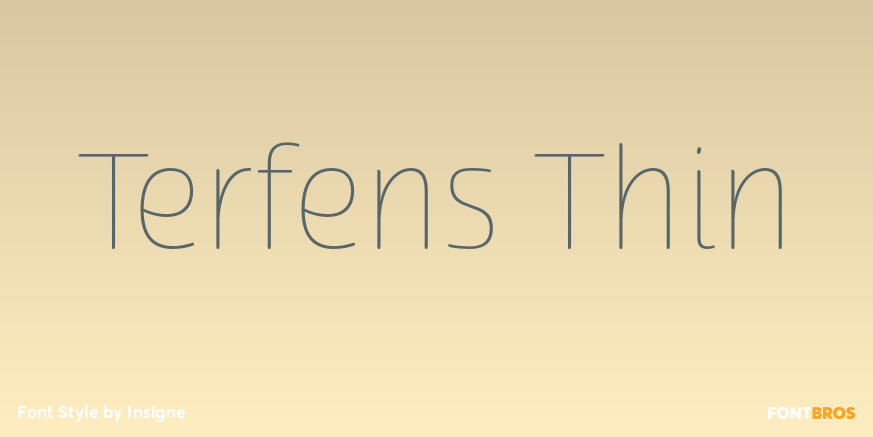 Terfens Thin Font Poster #1
