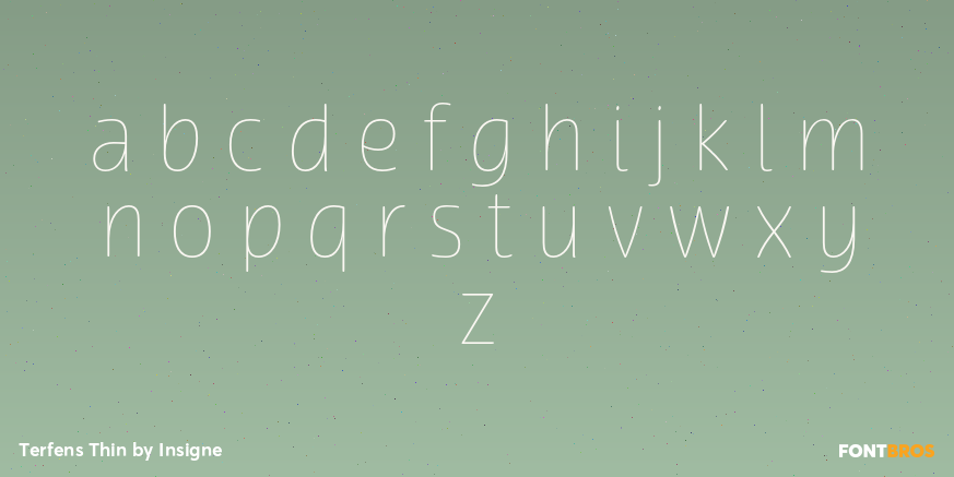 Terfens Thin Font Poster #1