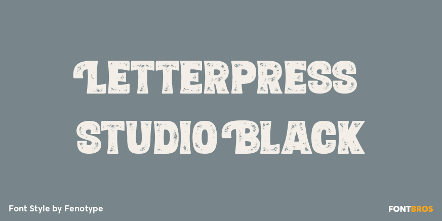 Letterpress Studio Black Font Poster #1