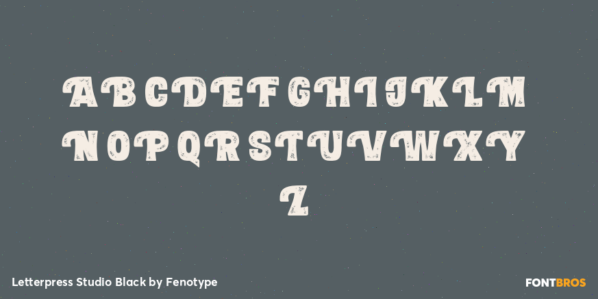 Letterpress Studio Black Font Poster #1