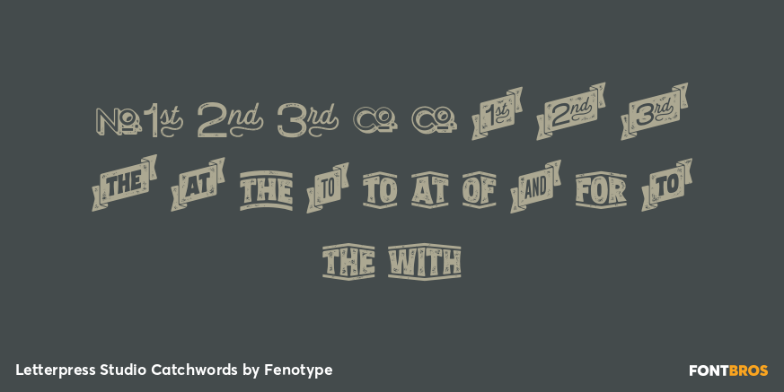 Letterpress Studio Catchwords Font Poster #1
