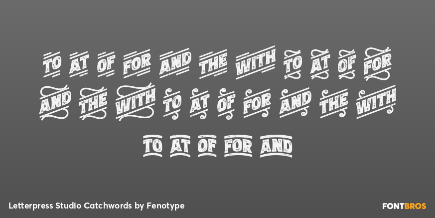 Letterpress Studio Catchwords Font Poster #3