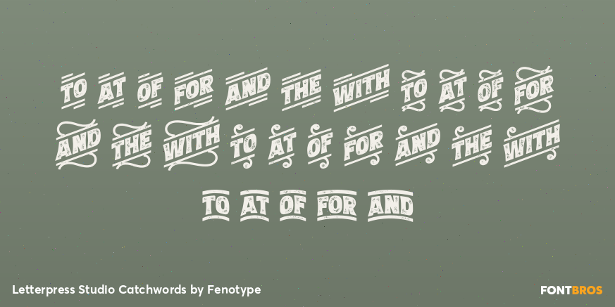 Letterpress Studio Catchwords Font Poster #1