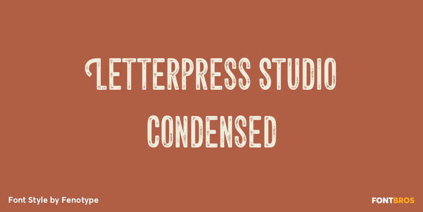 Letterpress Studio Condensed Font Poster #1