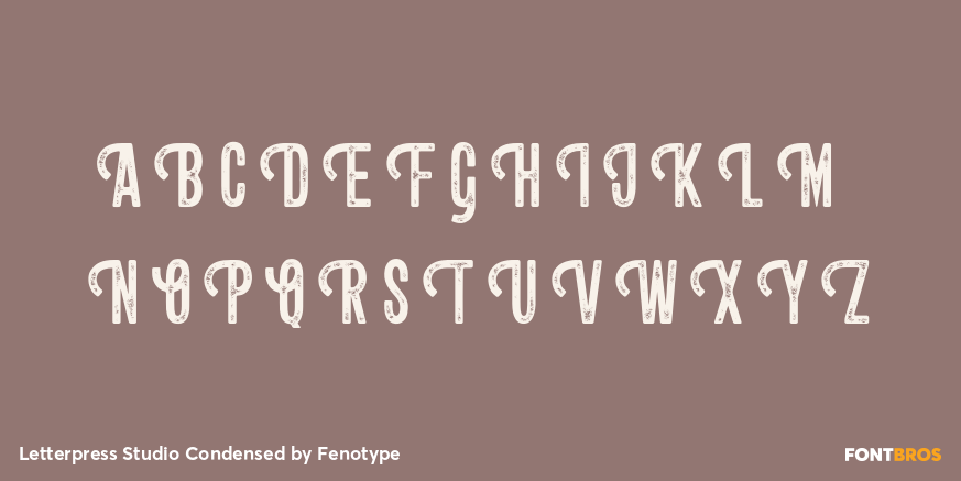 Letterpress Studio Condensed Font Poster #2