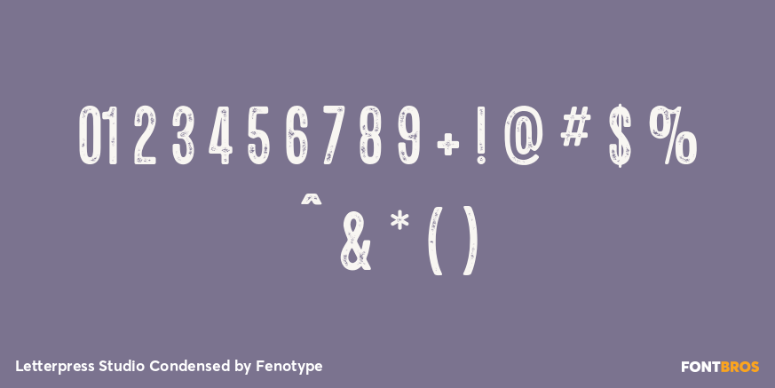 Letterpress Studio Condensed Font Poster #4