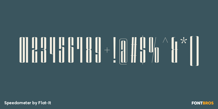 Speedometer Font Poster #1