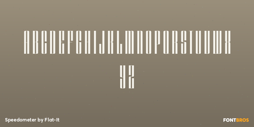 Speedometer Font Poster #1
