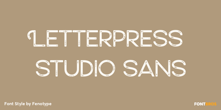 Letterpress Studio Sans Font Poster #1