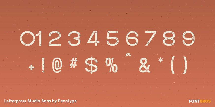 Letterpress Studio Sans Font Poster #1