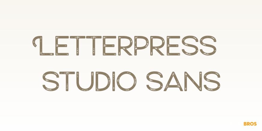 Letterpress Studio Sans Font Poster #1