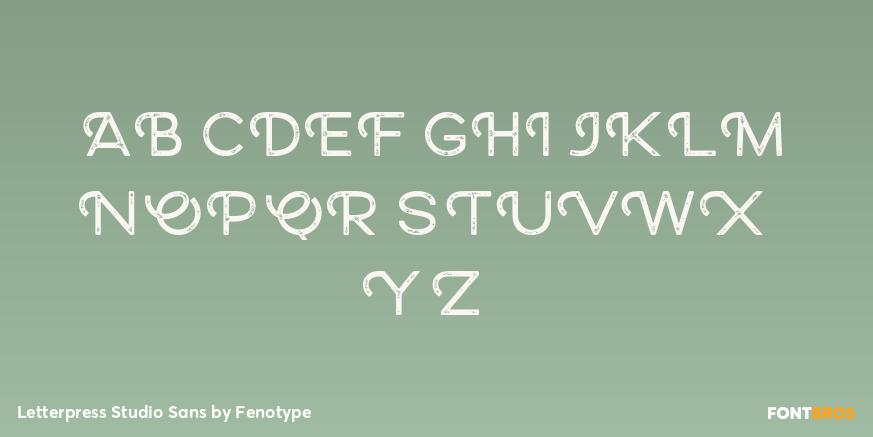 Letterpress Studio Sans Font Poster #2