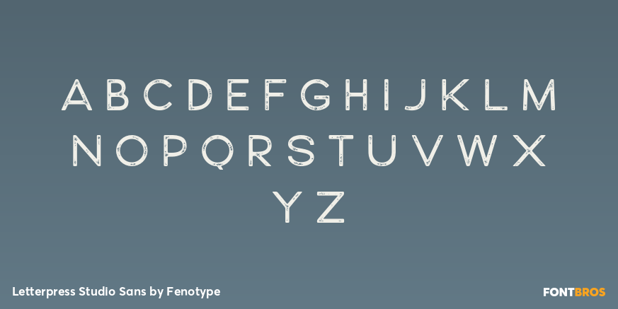 Letterpress Studio Sans Font Poster #3