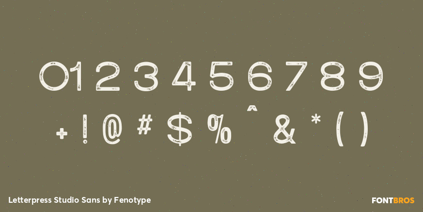 Letterpress Studio Sans Font Poster #4