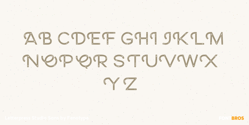 Letterpress Studio Sans Font Poster #1