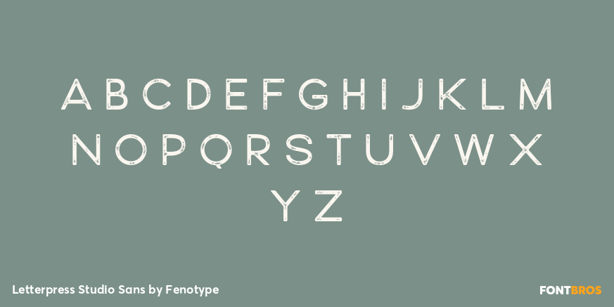 Letterpress Studio Sans Font Poster #1