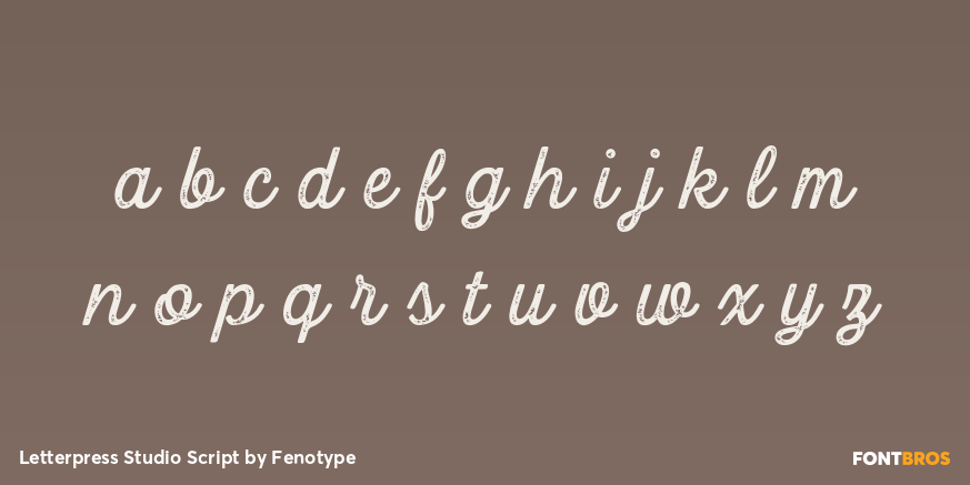 Letterpress Studio Script Font Poster #3