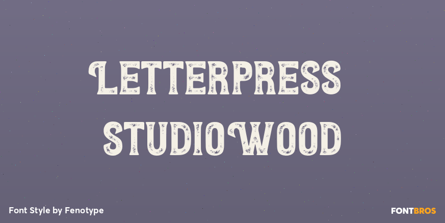 Letterpress Studio Wood Font Poster #1