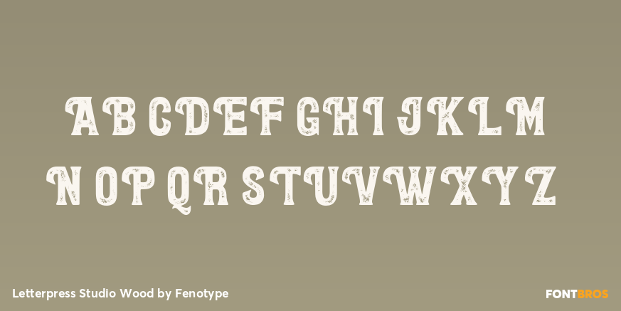 Letterpress Studio Wood Font Poster #2