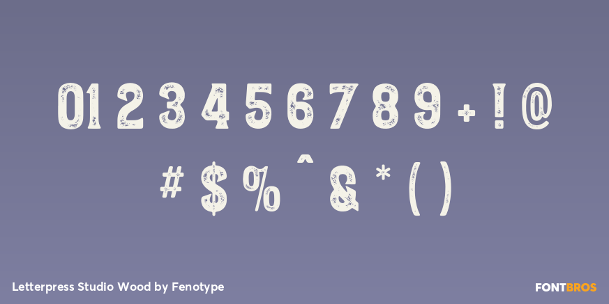 Letterpress Studio Wood Font Poster #4