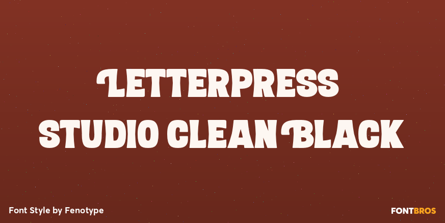 Letterpress Studio Clean Black Font Poster #1