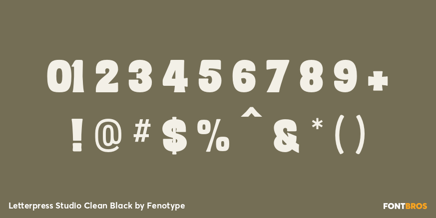 Letterpress Studio Clean Black Font Poster #1